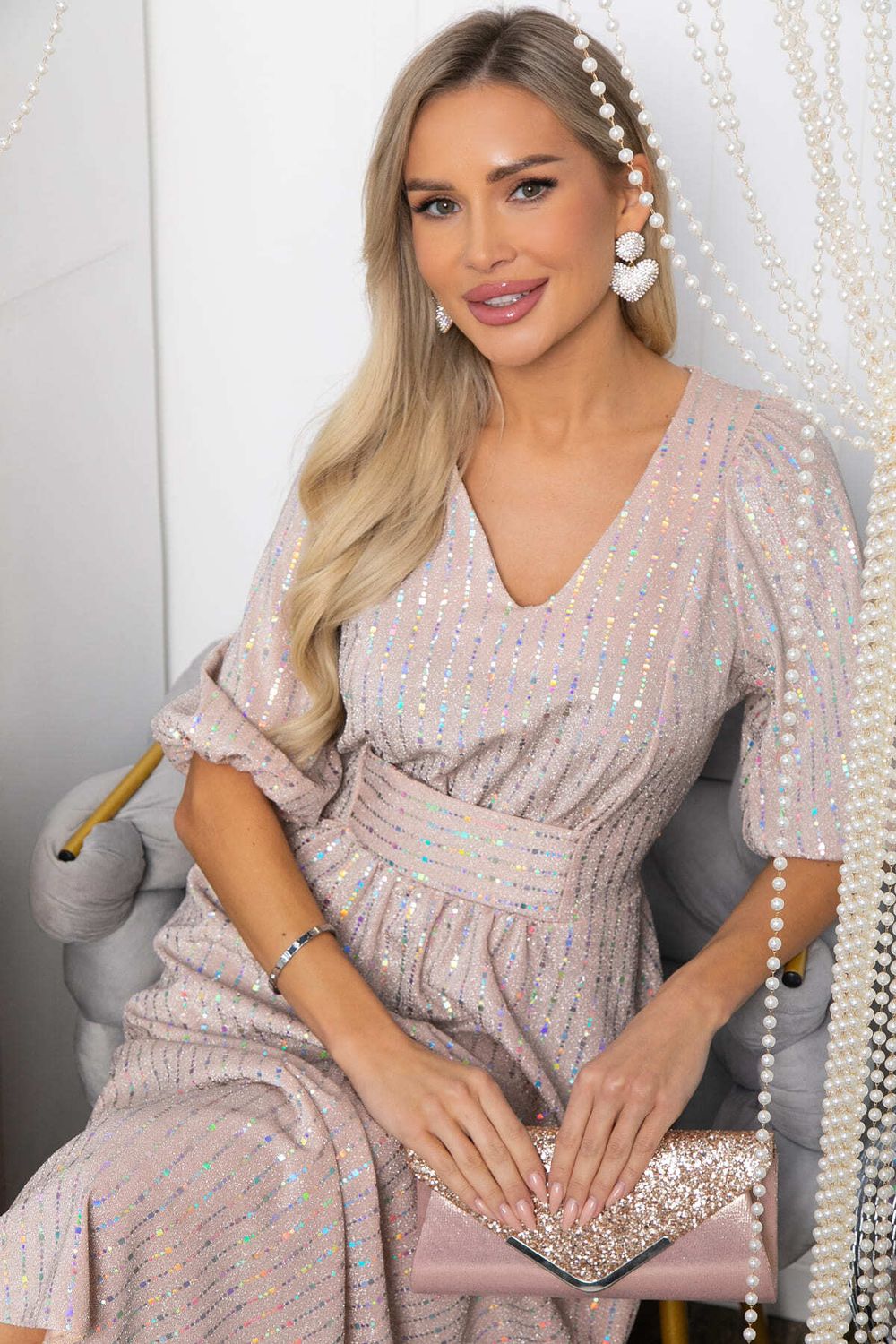 Платье праздничное Мадлен (персиковое) П14604-18М LT Collection