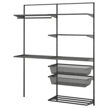 Комбинация для стирки - BOAXEL IKEA/БОАКСЕЛЬ ИКЕА, 200х165х40 см, антрацит