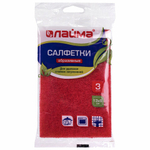 Губки-салфетки АБРАЗИВНЫЕ 130×90×5 мм, КОМПЛЕКТ 3 шт., от стойких загрязнений, LAIMA, К6013, 601564