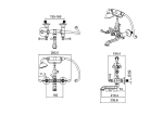 Смеситель для ванны Savoy Crosswater R-11-04-W-PC хром