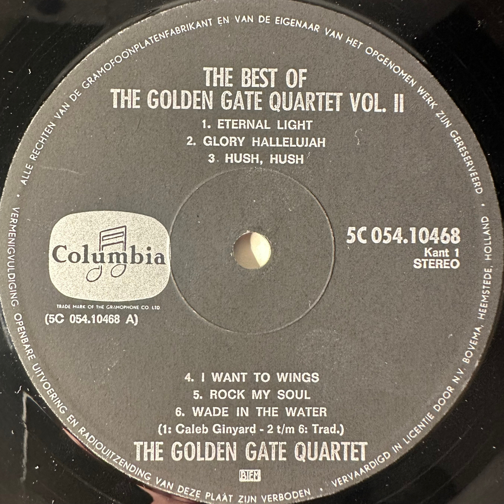 The Golden Gate Quartet ‎– The Best Of The Golden Gate Quartet Vol. 2 (Голландия)