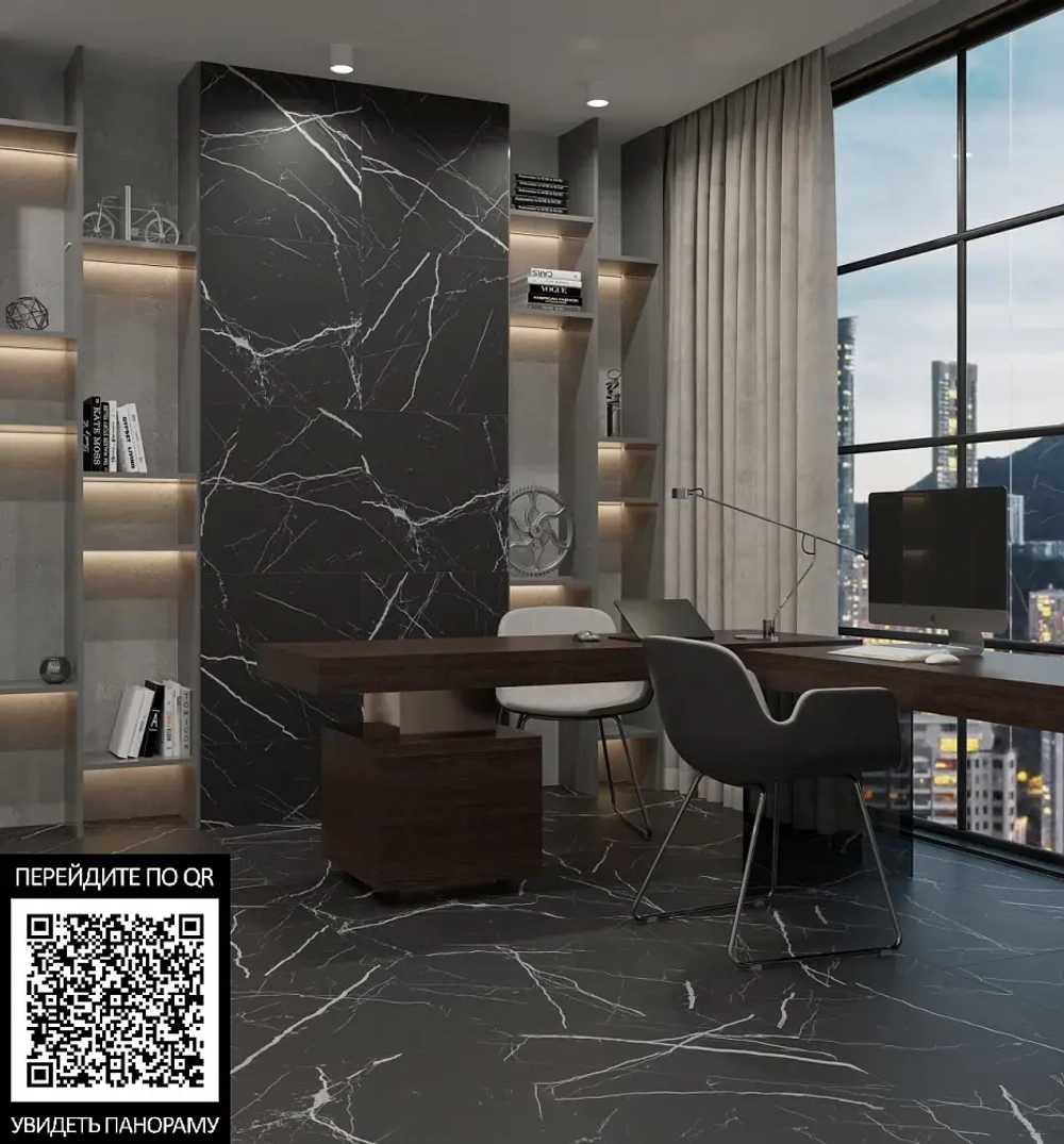 Керамогранит Primavera Oltan Black Carving 60х60 см (CR125)