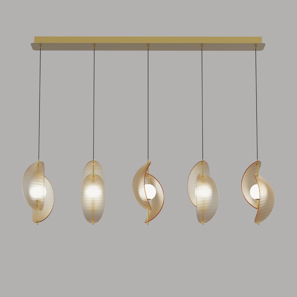 Подвесной светильник MD24030035-5B brass/amber