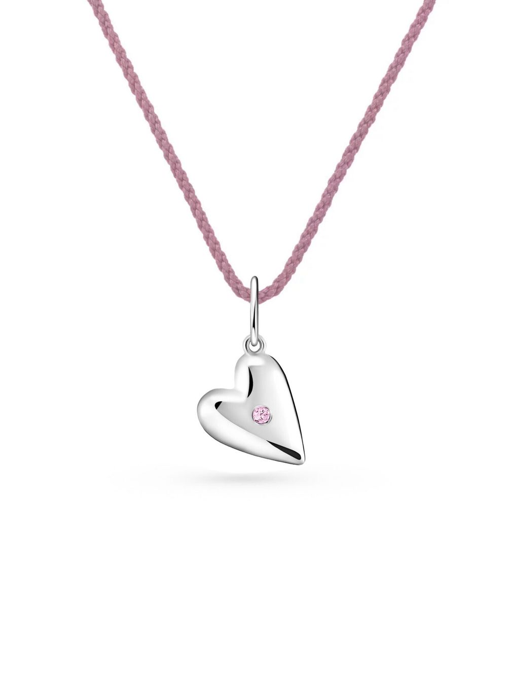 Двусторонняя подвеска Love с розовым фианитом