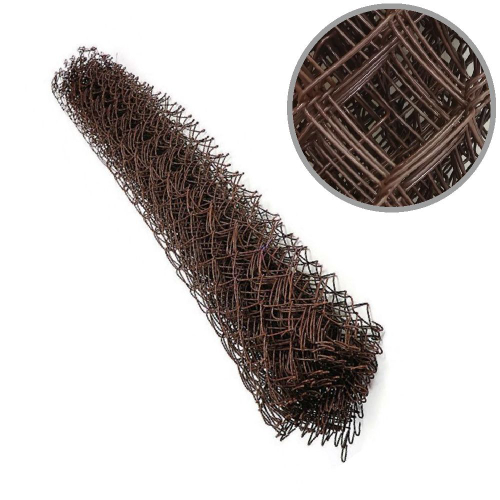 Сетка рабица ПВХ 55х55 1,5х10м (коричневая)