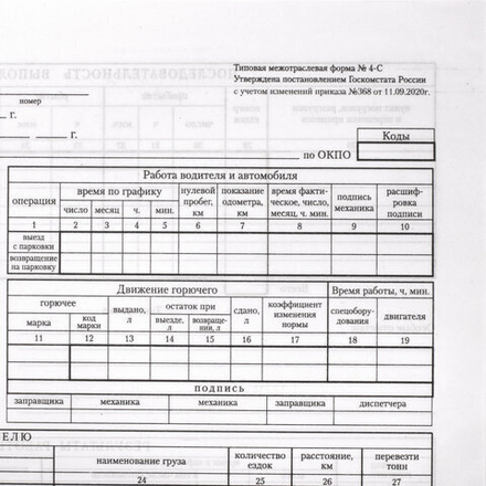 Бланк бухгалтерский, офсет, "Путевой лист грузового автомобиля без талона", А4 (198х275 мм), СПАЙКА 100 шт., BRAUBERG, 130132