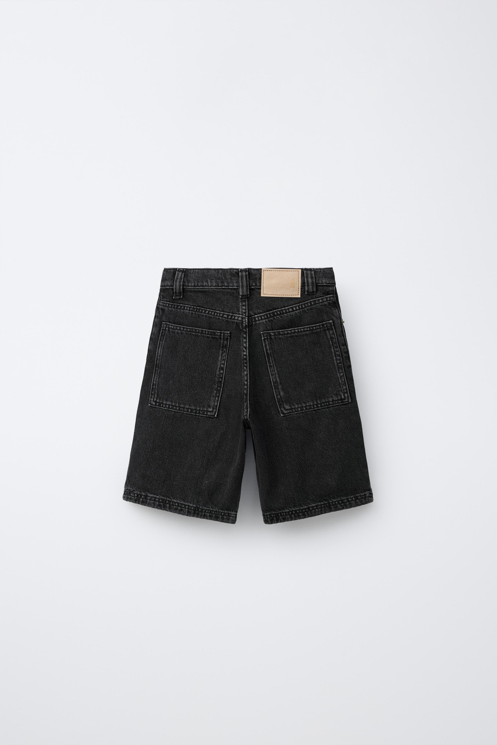 ZARA ДЖИНСОВЫЕ ШОРТЫ RELAXED BAGGY, ЧЕРНЫЙ