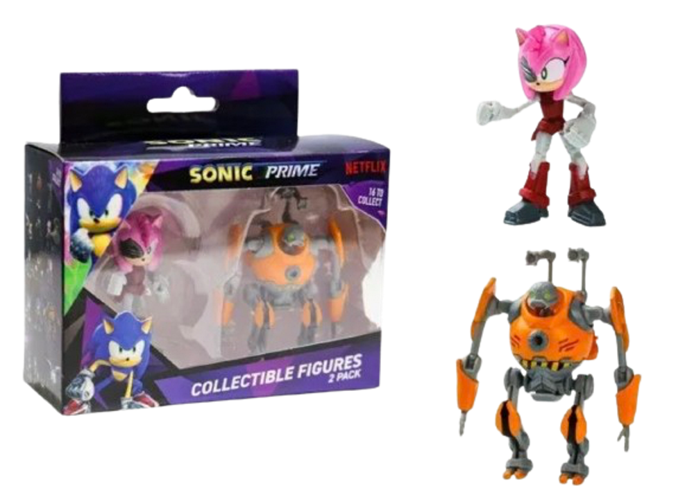 Набор фигурок Sonic Prime Sonic the Hedgehog Расти Роуз (Эми) и Эгг-робот (Вид 3)