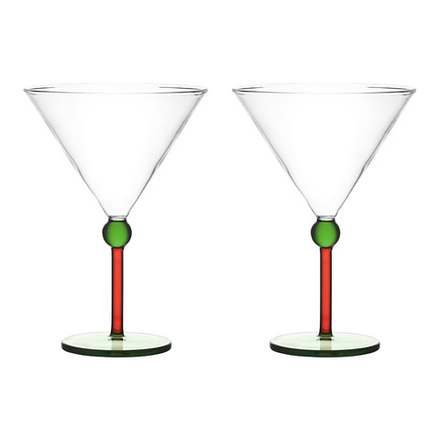 Набор креманок Orb, 260 мл, зеленый/красный, 2 шт