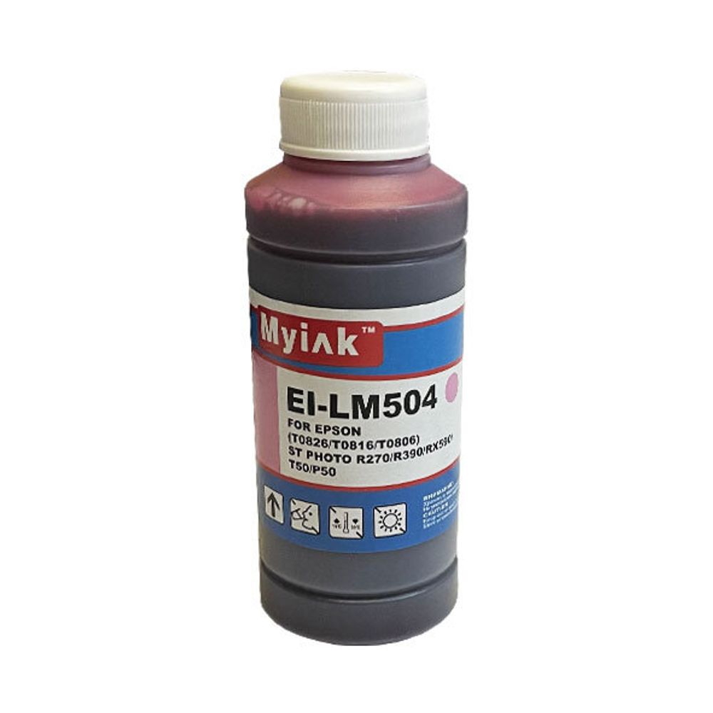 Чернила для EPSON St Photo R270/R290/RX590/T50/P50 EI-LM504 (100мл, Light Magenta Dye) MyInk RU