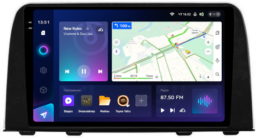 Магнитола для Honda CR-V 5 2017-2022 - Teyes CC3-2K QLed Android 10, Быстрая, SIM-слот, CarPlay