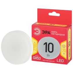 Лампа светодиодная ЭРА RED LINE LED GX-10W-827-GX53 R 10Вт таблетка теплый белый свет | Лампы cветодиодные Плоские (GX)