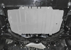 Защита картера и КПП Rival для Mazda 3 BM (V - 1.5; 1.6; 2.0) 2013-2018/Mazda 6 GJ (V - 2.0; 2.5) 2012-2018 2018-н.в./Mazda CX-5 I, II (V - 2.0; 2.5) 2011-2017 2017-н.в./Mazda CX-9 II (V - 2.5) 2016-н.в., штампованная, алюминий 3 мм, с крепежом, 333.3825.1
