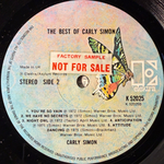 Carly Simon – The Best Of Carly Simon (Англия 1975г.) Promo