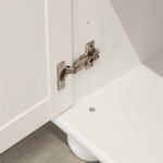 Комод белый с ящиками и дверцами Харви из массива сосны с филенкой для спальни и кухни в викторианском стиле, комод деревянный для вещей и одежды на ножках напольный