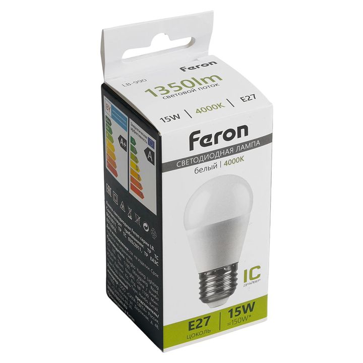 Лампа светодиодная Feron LB-990 E27 15W 4000K 52077