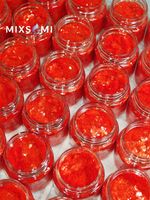 Хлопья - слюда 88656 Оранжевый неон - для литья изделий и творчества