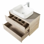 Тумба с раковиной и столешницей BelBagno KRAFT 90 Rovere Galifax Bianco