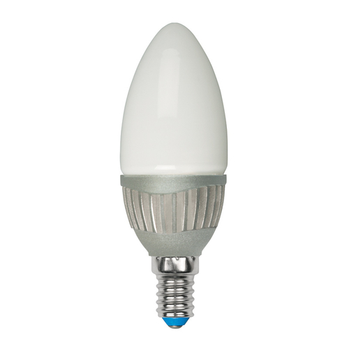 LED-C37-4W/WW/E27/FR ALS01SL Лампа светодиодная. Форма свеча, матовая колба. Материал корпуса алюминий. Цвет свечения теплый белый. Серия Aluminium
