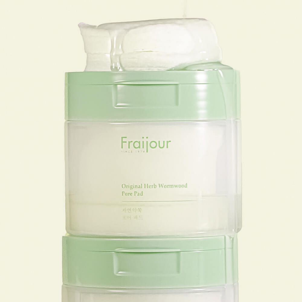 Fraijour Original Herb Wormwood Pore Pad пэды для лица тонизирующие с АНА/ВНА/РНА кислотами