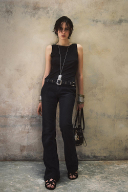 ZARA X KATE MOSS КОЖАНЫЙ РЕМЕНЬ, ЧЕРНЫЙ