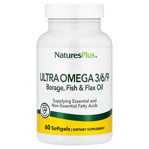 NaturesPlus, Ultra Omega 3/6/9, 60 мягких таблеток