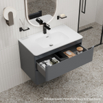 Тумба подвесная IDDIS Edifice, 80 см, темно-серый, EDI80D0i95