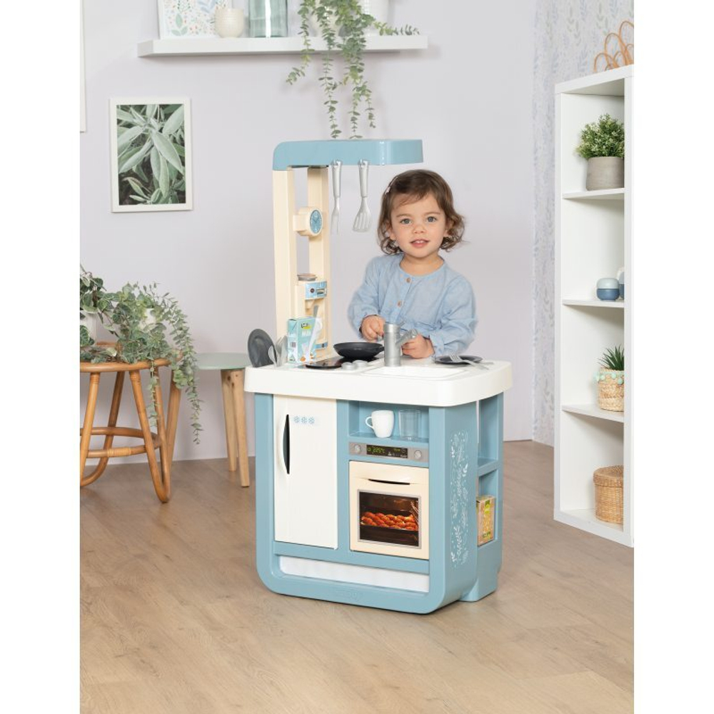 Детская электронная  кухня Bon Appetit с 23 аксессуарами голубая Smoby 310823
