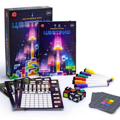 Игра настольная "Цветрис" 16 карт заданий (ND Play)