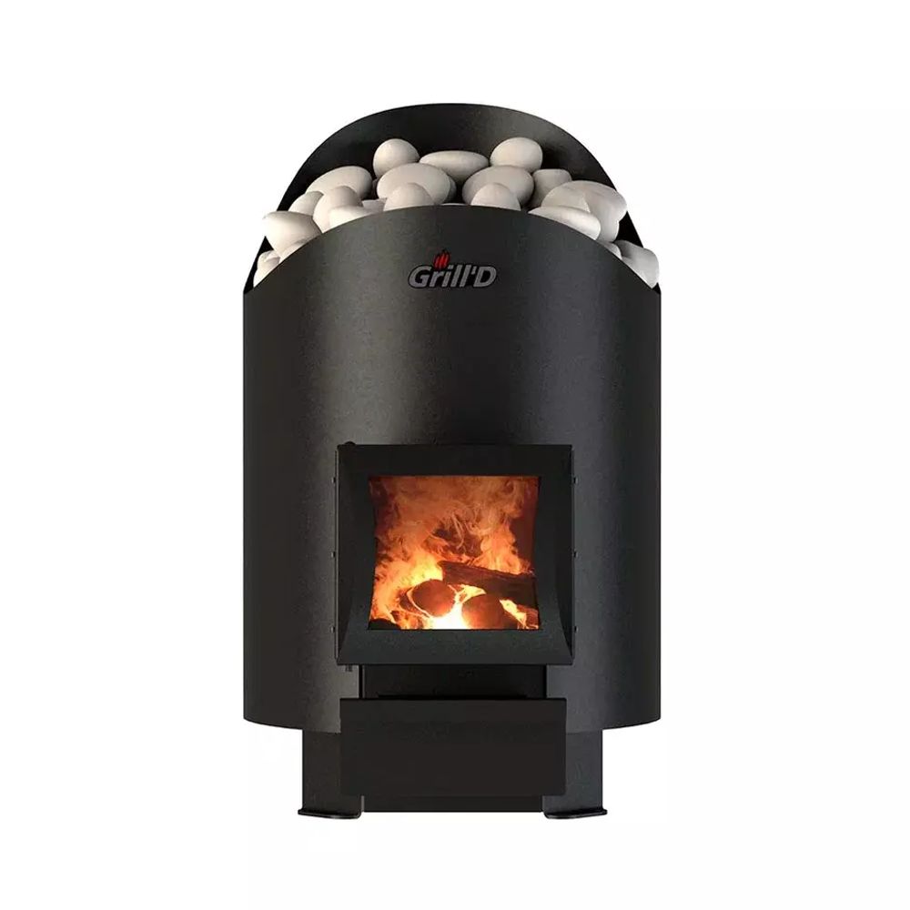 Дровяная банная печь Grill'D Aurora 160 Short (дверца со стеклом)