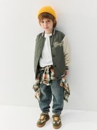 Бомбер с утеплителем "Папоротник"