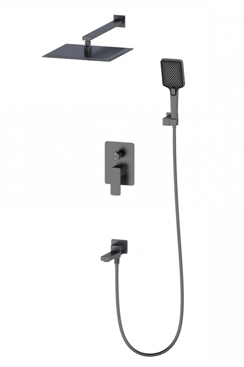 Душевая система встраиваемая WONZON & WOGHAND EDGE, Темный графит (WW-88939003-BGM)