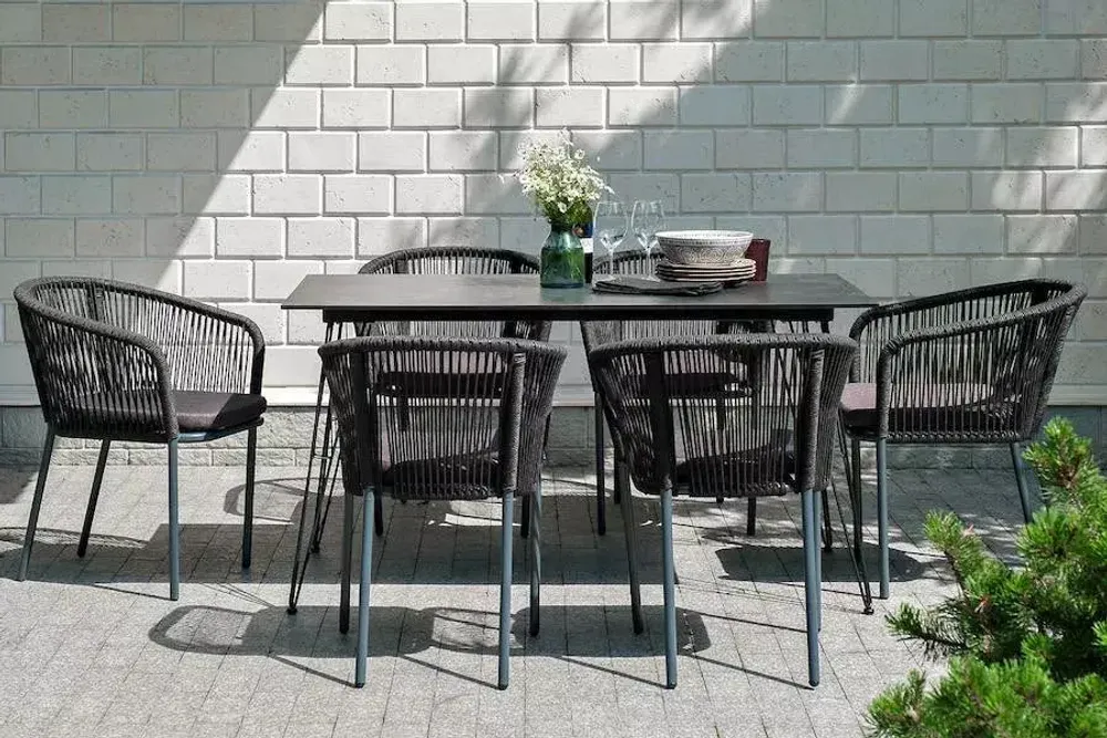 "Милан" обеденная группа на 6 персон, цвет темный