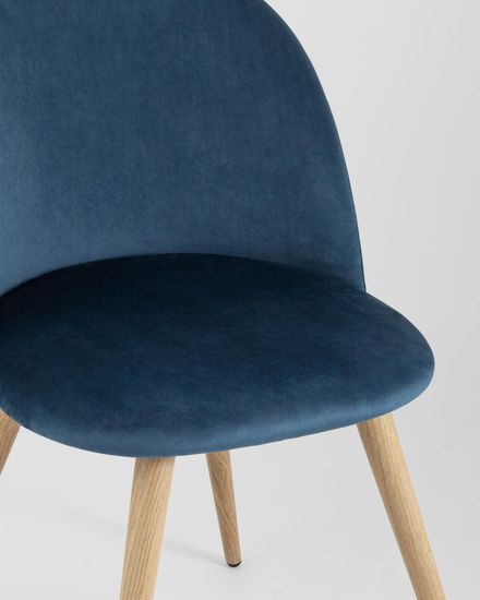 Стул Лион велюр голубой 4 шт