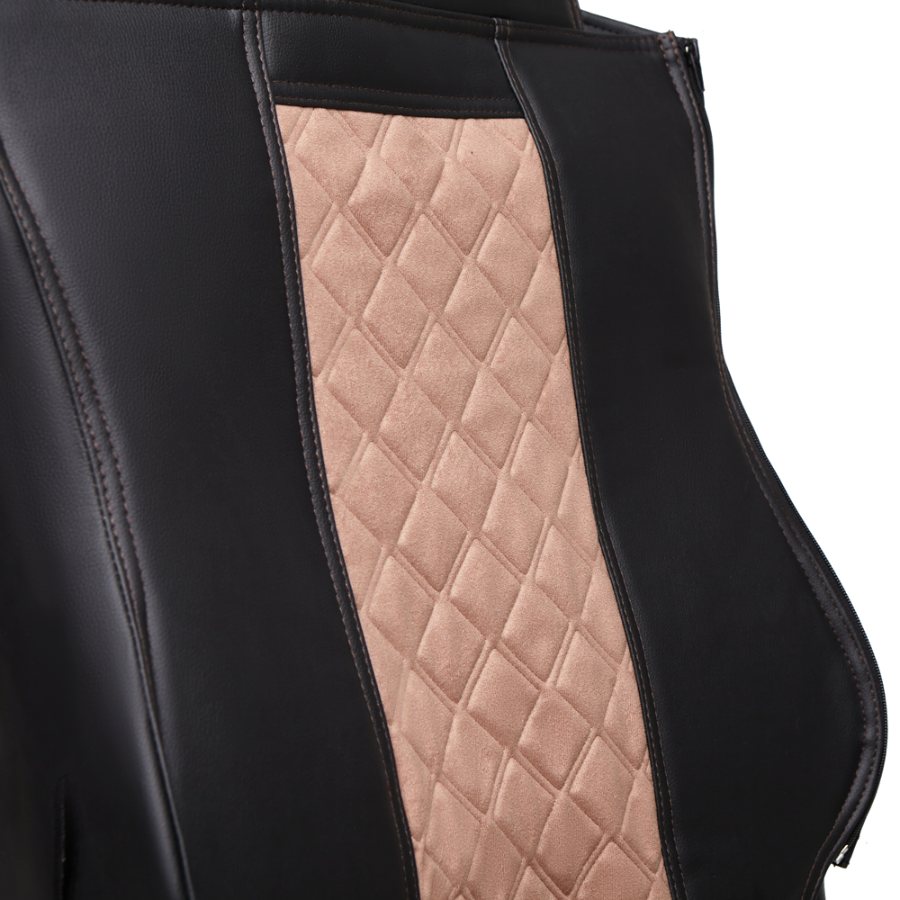 Чехлы SITRAK C7H (экокожа, черный, коричневая вставка)