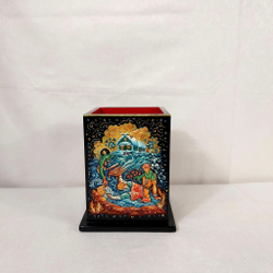 Стакан под ручки и карандаши "По-щучьему веленью" (Ручная роспись Палех)