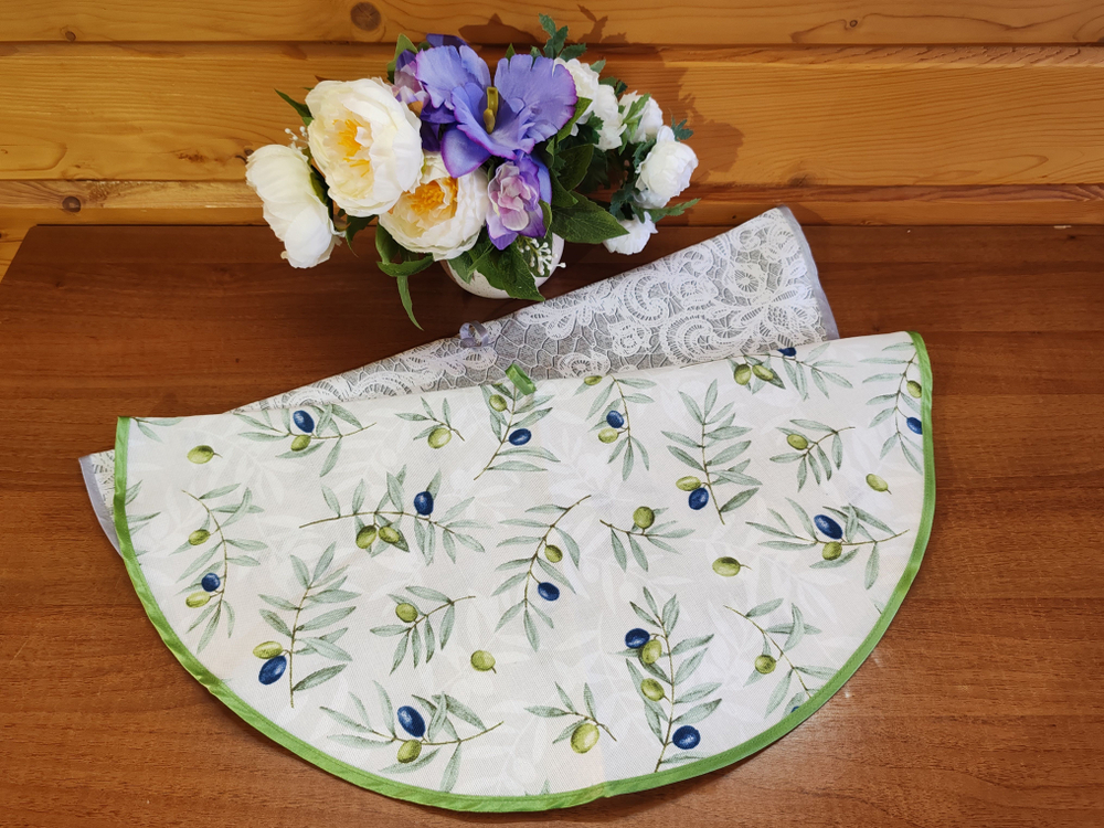 Полотенце кухонное, круглое, 2 шт, вафельное полотно