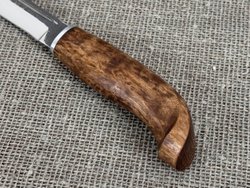 Финский нож Пуукко, сталь 95Х18, рукоять мореная карельская берёза
