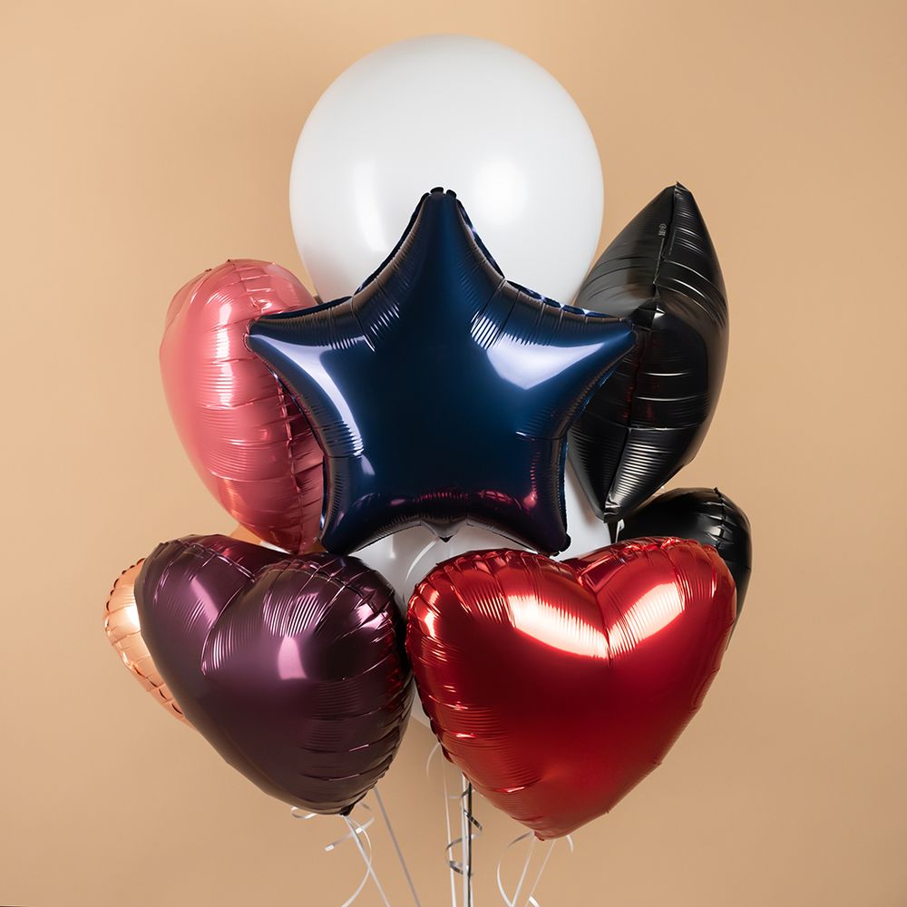 Шар (19''/48 см) Звезда, Сапфир, 1 шт.