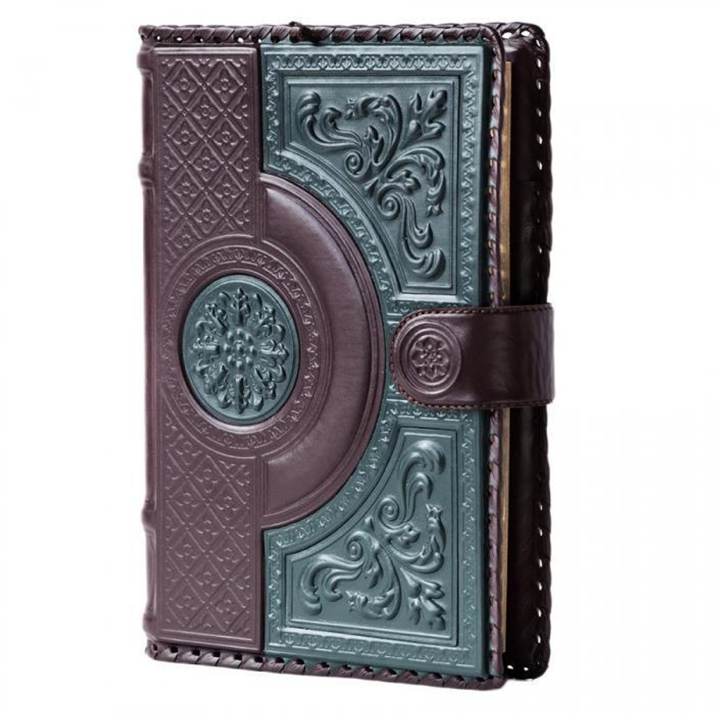 Ежедневник А5 «Венеция». Цвет коричнево-зеленый