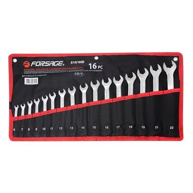 Ключи комбинированные Forsage с динамическим профилем, набор 16пр. (6-19, 21, 22мм) 5161HD