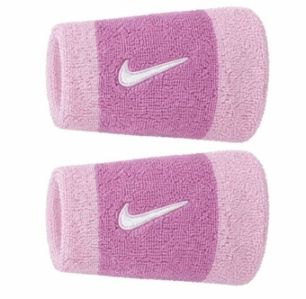Напульсник теннисный Nike Swoosh Double Wide 2P - pink/light pink