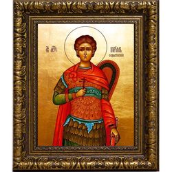 Кирилл Севастийский мученик. Икона на холсте.