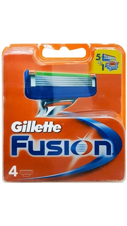 GILLETTE FUSION Сменные кассеты для бритья 4шт