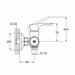 Смеситель для душа SOLONE FAB5-A020