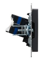 BRITE Розетка компьютерная двойная RJ45 кат.6 РК11-2-БрГ графит IEK