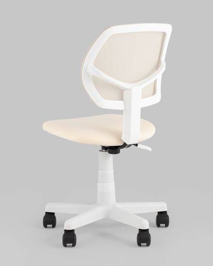 Кресло компьютерное детское ЛОЛО бежевый пластик белый