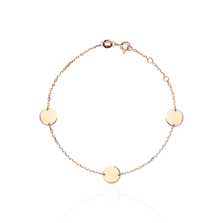 Браслет из красного золота 585 пробы JA-B-012818