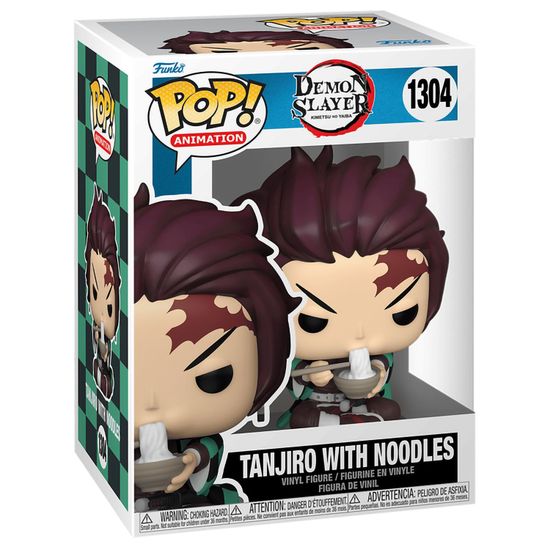 Фигурка Funko POP! Animation Demon Slayer Tanjiro w/Noodles (1304) 57346 / Фигурка по мотивам аниме "Клинок, рассекающий демонов", Танджиро с лапшой. Товар уцененный