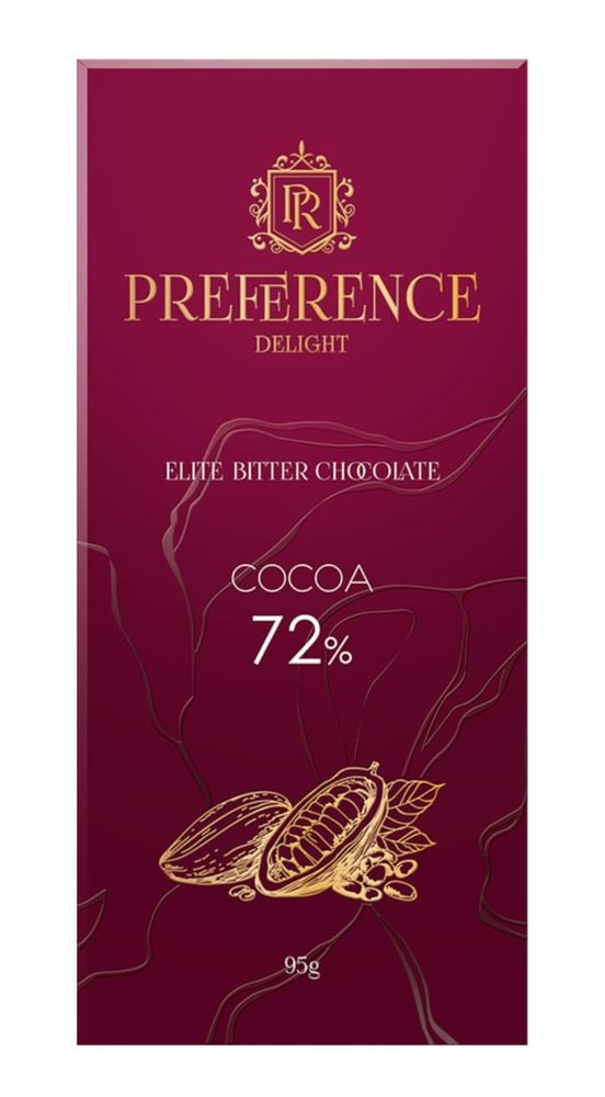 Шоколад &quot;PREFERENCE Delight&quot; горький элитный 72% 95г. пенал Спартак - купить не дорого в Москве